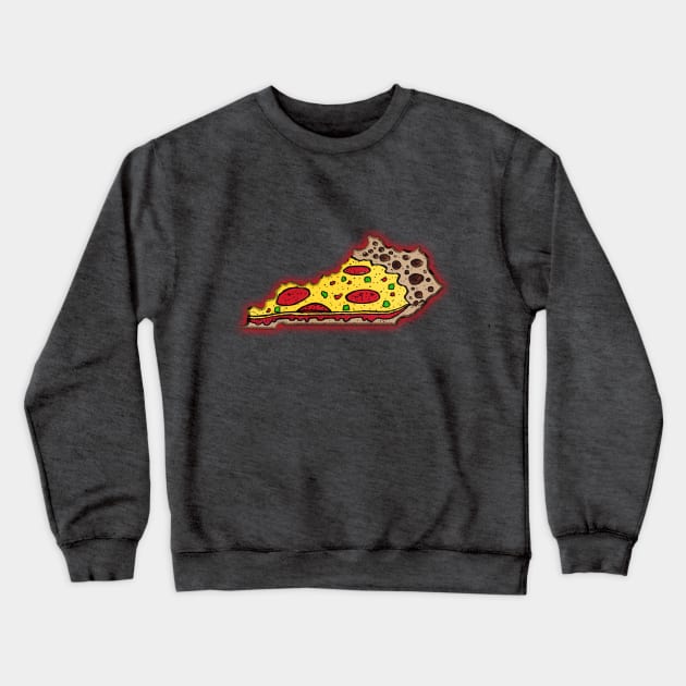 Kentucky Pizza!! w RED GLOW! Crewneck Sweatshirt by Grinner Mountain